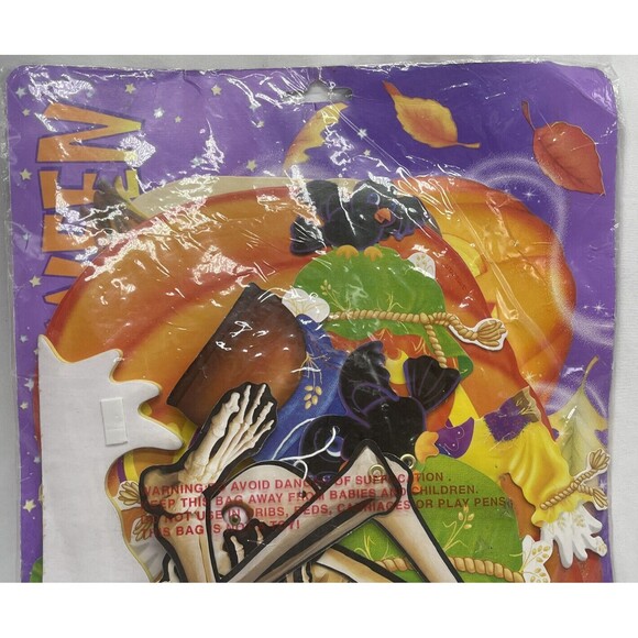 Vintage Amscam 8 Eight Halloween DieCut Ephemera Paper Fall Decor Witch Skeleton - Picture 12 of 12